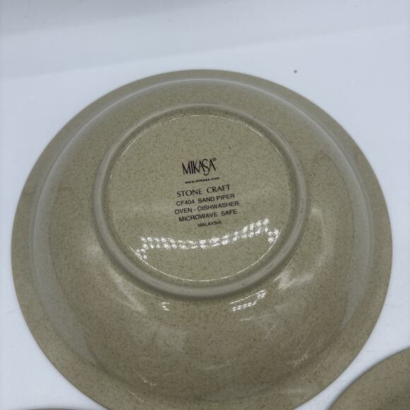 Mikasa Stone Craft Sand Piper Bowls Set of 3 8.5" CF404 Oven Microwave Safe - Picture 11 of 11